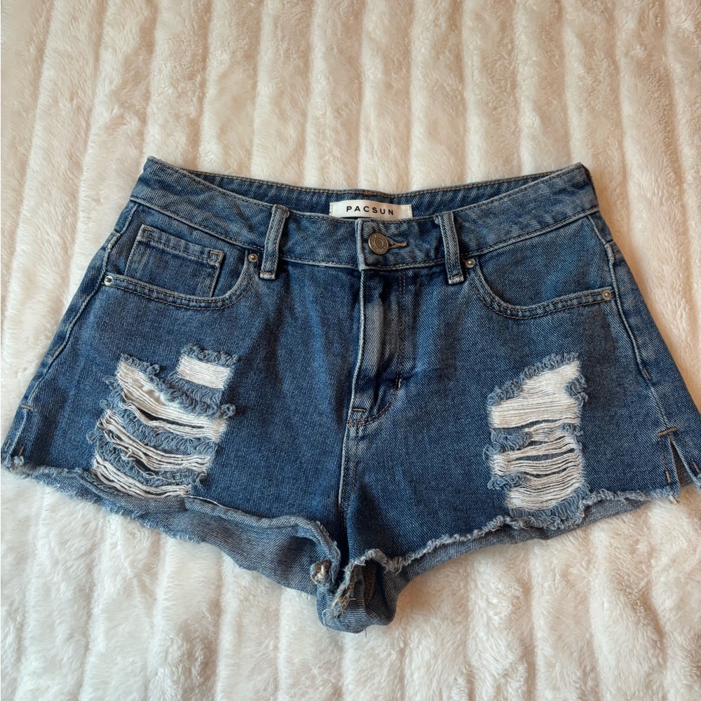 Pacsun High Rise Festival Cutoff Jean Shorts size 25